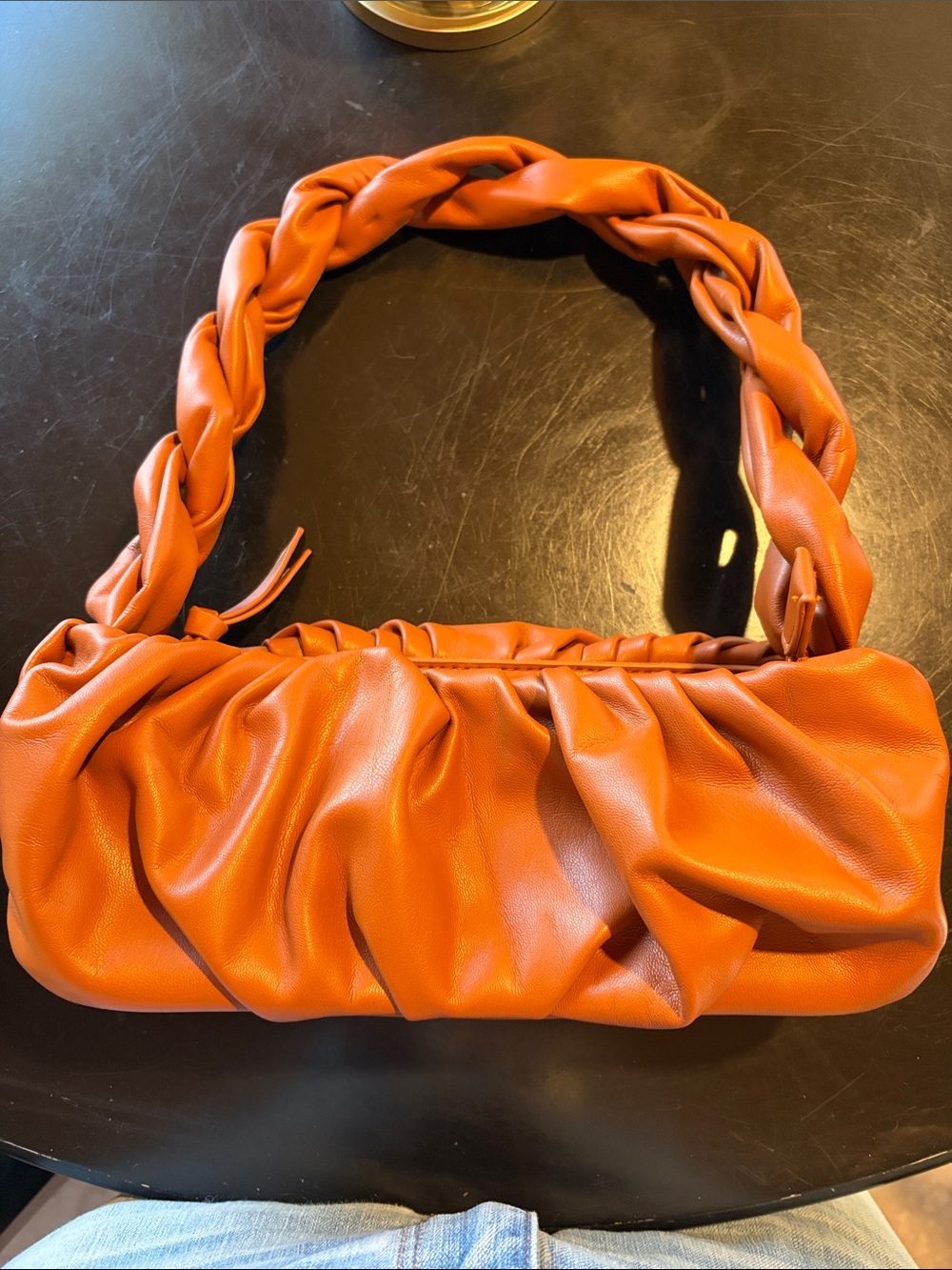 Expressions Bag in Cognac Orange Leather
